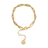 Vince Camuto Goldtone Twisted Herringbone Chain Bracelet In Gold