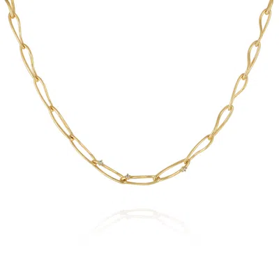 VINCE CAMUTO GOLDTONE TWISTED LINK CHAIN NECKLACE