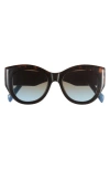 Vince Camuto Gradient Cat Eye Sunglasses In Tortoise/ Blue