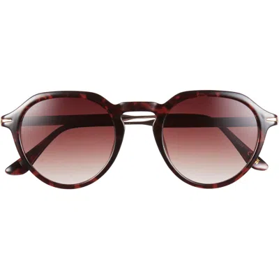 Vince Camuto Gradient Round Sunglasses In Brown