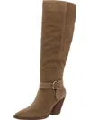 Vince Camuto Grathlyn 2 Womens Suede Wide Calf Knee-high Boots In Brown