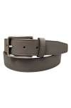 VINCE CAMUTO VINCE CAMUTO GREY TEXTURED LEATHER BELT