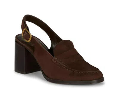 Vince Camuto Grinie Slingback Penny Loafer Pump In Brown