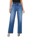 Vince Camuto Grommet High Rise Straight Jeans In Denim In Denim