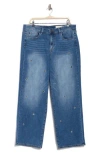 Vince Camuto Grommet Straight Leg Jeans In Denim
