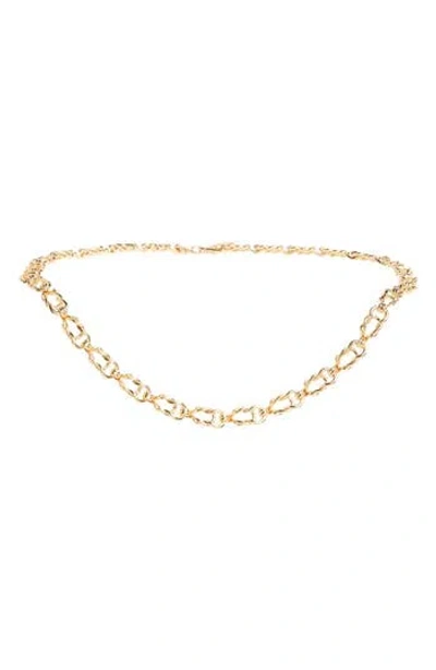 Vince Camuto Half Horsebit Twist Link Chain Belt In Gold