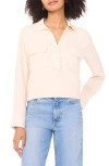Vince Camuto Half Placket Blouse In Neutral