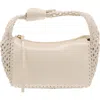 Vince Camuto Halia Womens Textured Leather Shoulder Handbag In Beige