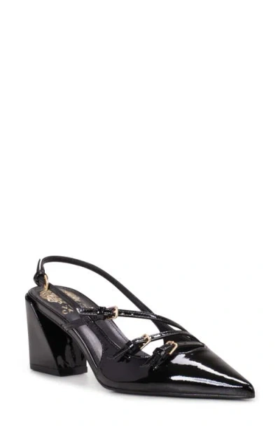 Vince Camuto Haliza Slingback Pointed Toe Pump In Black Soft Patent