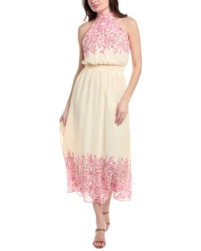 Vince Camuto Halter Maxi Dress In Beige