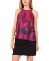 Vince Camuto Print Sleeveless Top In Purple