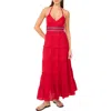 Vince Camuto Halter Neck Tiered Maxi Dress