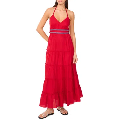 Vince Camuto Halter Neck Tiered Maxi Dress