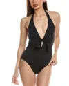 Vince Camuto Halter One-piece In Black