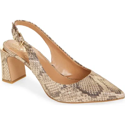 Vince Camuto Hamden Pointed Toe Slingback Pump In Animal Print