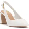 Vince Camuto Hamden Pointed Toe Slingback Pump In Bianco White