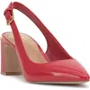 Vince Camuto Hamden Pointed Toe Slingback Pump In Salsa Red Patent