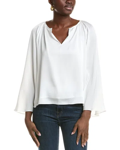 Vince Camuto Hammered Satin Blouse In White