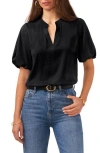 Vince Camuto Hammered Satin Puff Sleeve Top