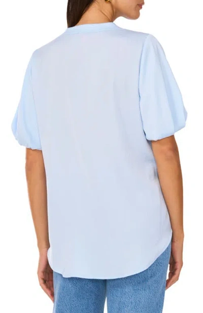 Vince Camuto Hammered Satin Puff Sleeve Top In Frozen