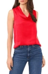 Vince Camuto Women's Sleeveless Cowl Neck Top In Bright Red