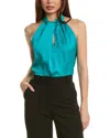 Vince Camuto Hammered Satin Tank In Green