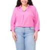 Vince Camuto Hammered Satin Top In Violet Blush