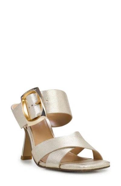 Vince Camuto Women's Helya Slip On Buckled High Heel Sandals In Gold