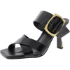 Vince Camuto Helya Womens Strappy Leather Heels In Black