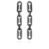 Vince Camuto Hematite Link Dangle Drop Earrings In Black