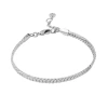 Vince Camuto Silvertone Snake Chain Line Bracelet In Silver