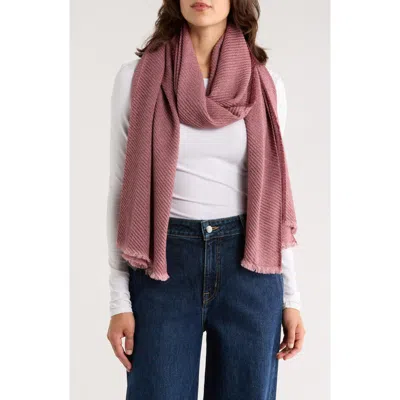 Vince Camuto Herringbone Scarf In Burgundy