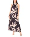 Vince Camuto High Halter Neck Maxi Dress In Rich Black