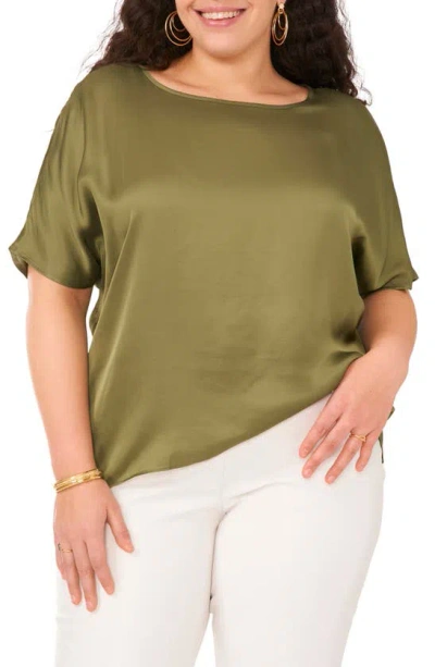 Vince Camuto High-low Baggy T-shirt In Loden Green