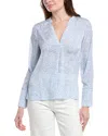 Vince Camuto High-low Blouse In Blue