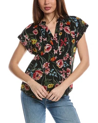 Vince Camuto High-low Hem Blouse In Black