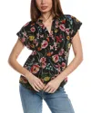 Shop Vince Camuto High-low Hem Blouse In Black