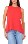 Vince Camuto High-low Sleeveless Top In Tulip Red