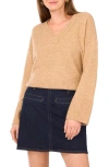 Vince Camuto High-low V-neck Sweater In Animal Print
