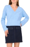 Vince Camuto High-low V-neck Sweater In Blue