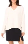 Vince Camuto High-low V-neck Sweater In White