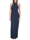 Vince Camuto High Neck Navy Dress In Animal Print