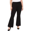 Vince Camuto High Waist Ponte Flare Leg Pants In Rich Black