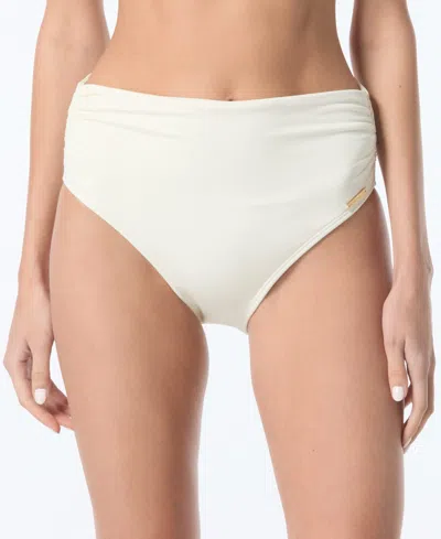 Vince Camuto High-waisted Bikini Bottoms In Gray