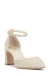 Vince Camuto Hindriya Ankle Strap Pump In Panna Creme Leather