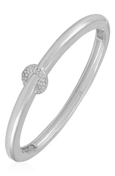 Vince Camuto Hinge Bangle Bracelet In Silvertone