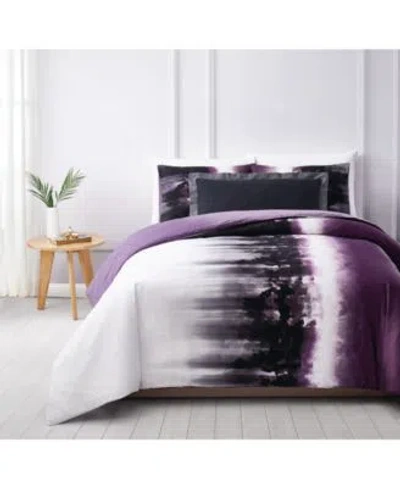 Vince Camuto Home Vince Camuto Mirrea Duvet Cover Set In Purple