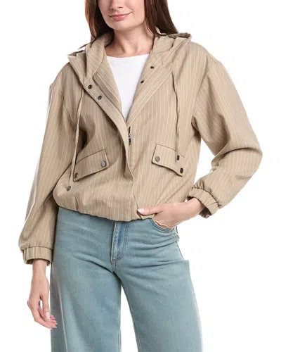 Vince Camuto Hooded Jacket In Brown
