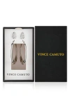Vince Camuto Hoop And Stud Earring Set In Silver