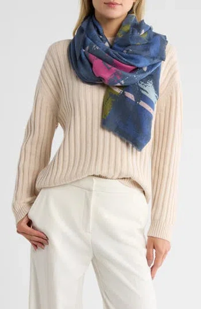 Vince Camuto Houndstooth Plaid Supersoft Square Scarf In Multi